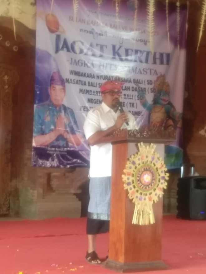 Kegiatan Bulan Bahasa Bali di Desa Kelating
