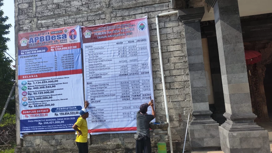 Kegiatan Pemasangan Spanduk APBDesa 2025